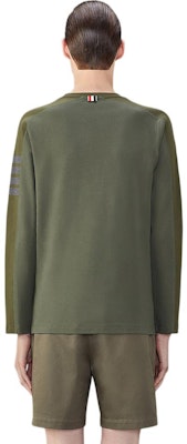 톰브라운 FW24 4-스트라이프 크루넥 코튼 긴팔 티셔츠 다크 그린 MJS245A-07323-320 Shop 톰브라운 FW24 4-스트라이프 크루넥 코튼 긴팔 티셔츠 다크 그린 MJS245A-07323-320