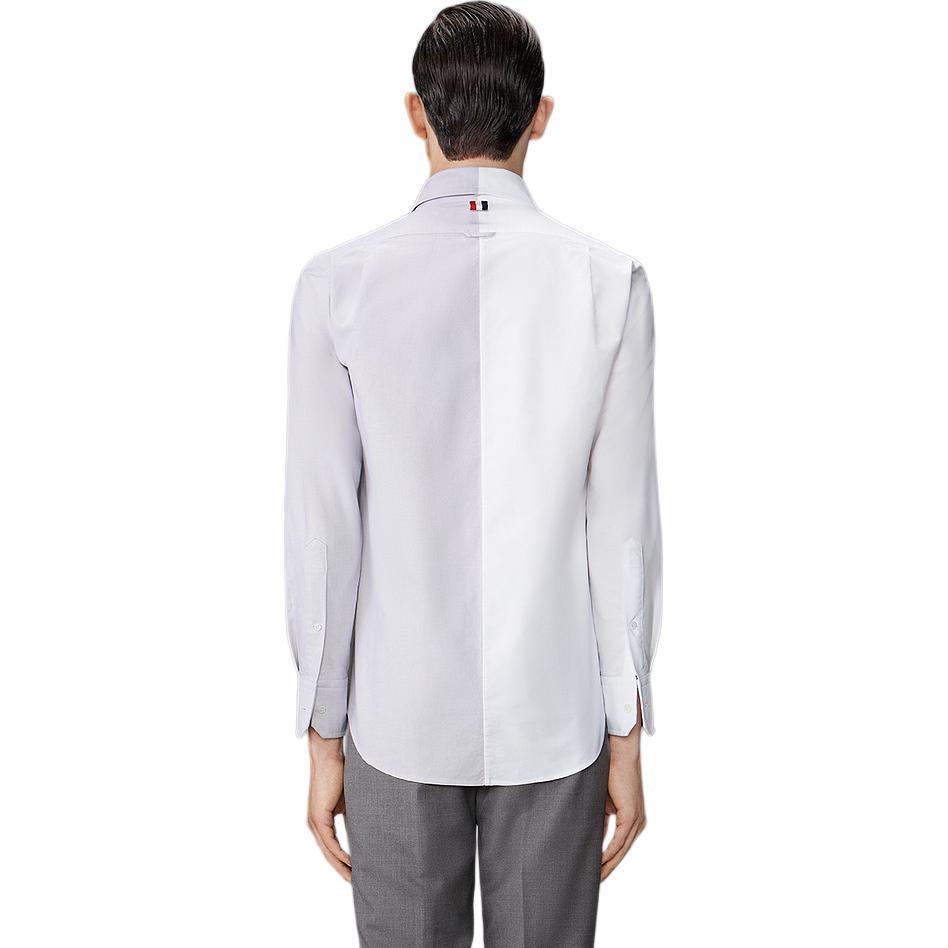 THOM BROWNE FW24  Gray Colorblock Long-Sleeve Shirt. MWL404C-F0313-035 圖 5