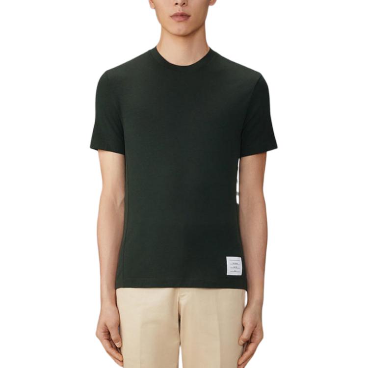 Thom Browne FW24  Green 4-Bar Crewneck Short Sleeve T-Shirt. MJS219A-J0149-350 圖 4