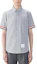 Order THOM BROWNE FW24 灰色條紋短袖襯衫 MWS245A-F0658-035