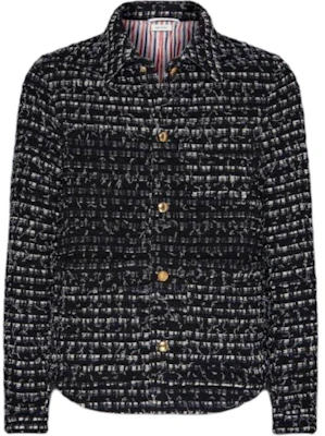 Thom Browne FW24 黑色牛仔絲帶粗花呢工作夾克 MJO229A-F0748-001 Buy Thom Browne FW24 黑色牛仔絲帶粗花呢工作夾克 MJO229A-F0748-001