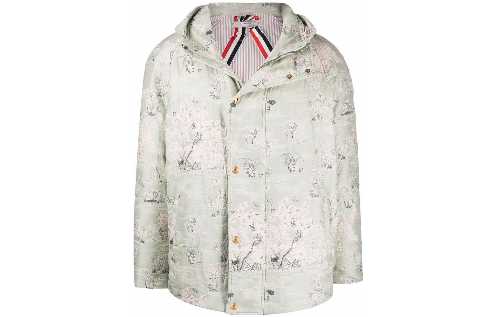 Thom Browne Graphic Print Double-Breasted Zipper Jacket Men MJD100X-F0062-350