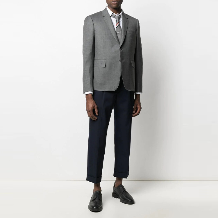 Thom Browne Gray 3/4 Sleeve Blazer Jacket MJC159A-00626-035 圖 3