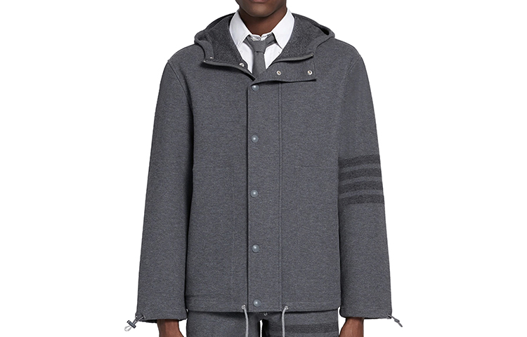 Thom Browne Gray 4-Bar Stripe Hooded Blazer Jacket MJT245A-06772-035 圖 2