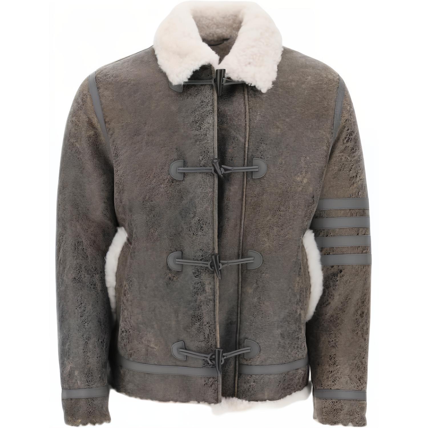 Thom Browne Gray Long Sleeve Toggle Jacket MOT090X-L0103-045