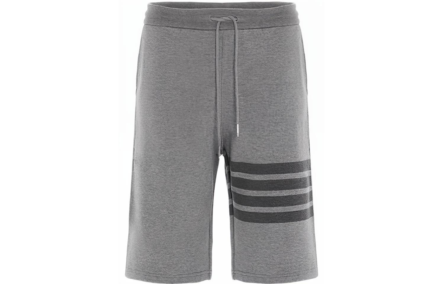 Thom Browne Gray Striped Casual Shorts - Summer Collection MJQ012A-06910-035