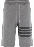 Thom Browne Gray Striped Casual Shorts - Summer Collection MJQ012A-06910-035 Thom Browne Gray Striped Casual Shorts - Summer Collection MJQ012A-06910-035