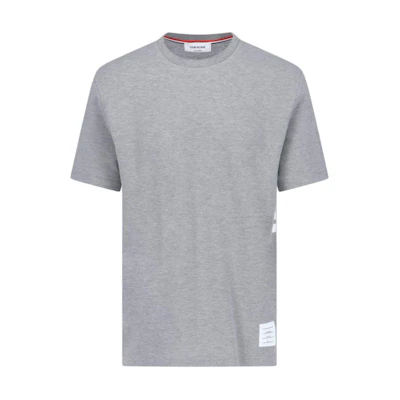Thom Browne Gray Striped Waist Short Sleeve T-shirt Men’s Summer Edition MJS123A00050-055