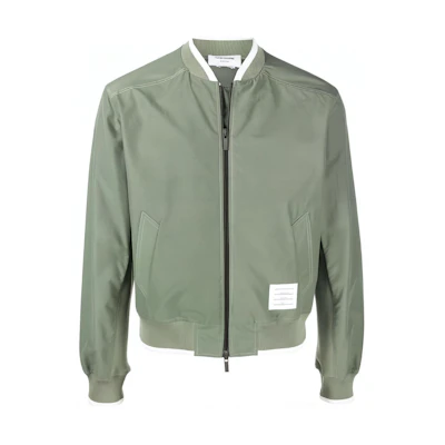 Thom Browne Green Zip-Up Jacket Crewneck MJT342A-07651-320