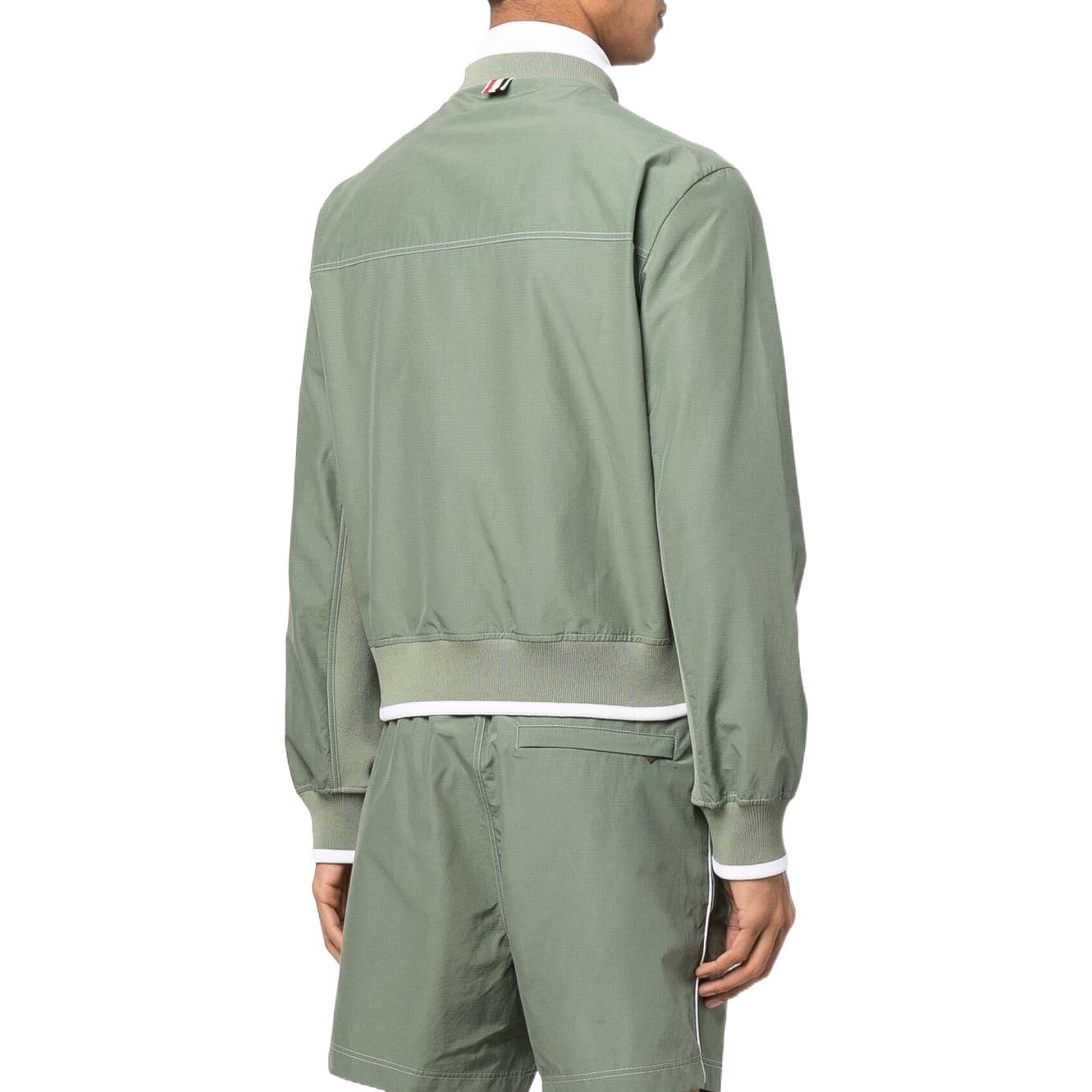 Shop 汤姆布朗绿色拉链夹克圆领外套 MJT342A-07651-320