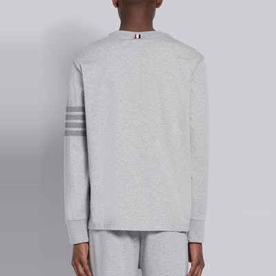 톰브라운 그레이 4-스트라이프 코튼 긴팔 티셔츠 MJS117A-06769-055 Purchase 톰브라운 그레이 4-스트라이프 코튼 긴팔 티셔츠 MJS117A-06769-055