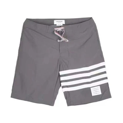 Thom Browne Grey 4-Stripe Waterproof Casual Shorts MTU223A-05415-035
