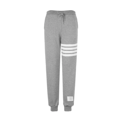 THOM BROWNE Grey 4-Stripes Knitted Sweatpants Classic Spring Style MJQ008H-00535-068