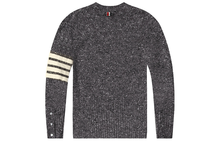 THOM BROWNE Grey Cable Knit Wool Sweater MKA093A-00278-035 圖 3