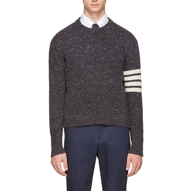THOM BROWNE Grey Cable Knit Wool Sweater MKA093A-00278-035 圖 4