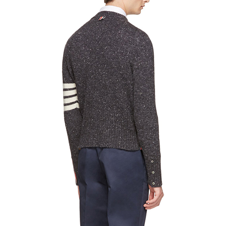 THOM BROWNE Grey Cable Knit Wool Sweater MKA093A-00278-035 圖 5