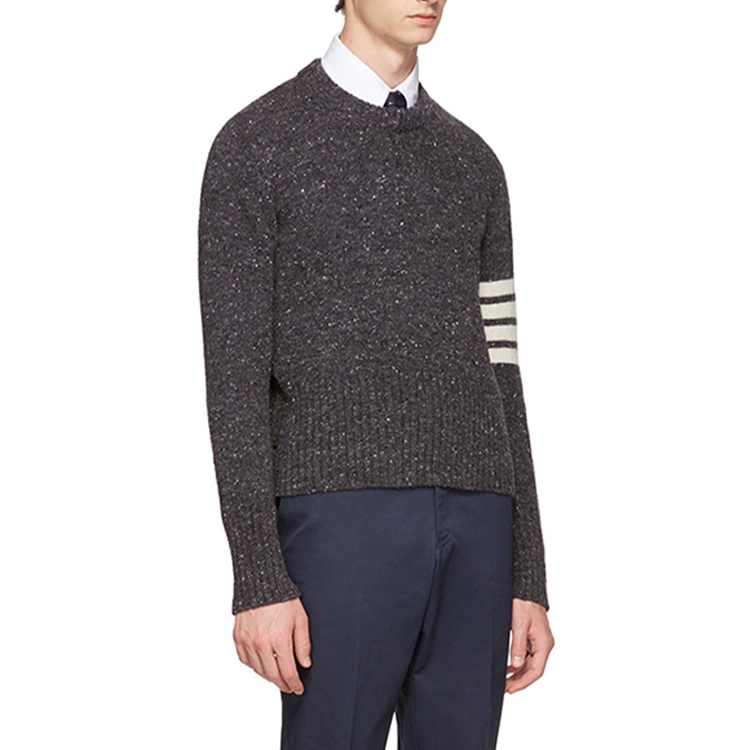 THOM BROWNE Grey Cable Knit Wool Sweater MKA093A-00278-035 圖 6