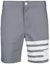Order Thom Browne 夏日灰色四條紋標誌休閒短褲 MTT006A-04429-035