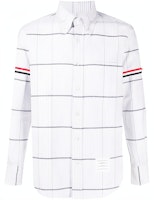 Thom Browne Grey Checkered Oxford Long Sleeve Shirt MWL301A-06837-035 Thom Browne Grey Checkered Oxford Long Sleeve Shirt MWL301A-06837-035