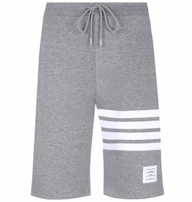 Thom Browne Pantalones Cortos Grises Clásicos a Rayas Estilo Primavera Relaxado MJQ012H-00535-068 Order Thom Browne Pantalones Cortos Grises Clásicos a Rayas Estilo Primavera Relaxado MJQ012H-00535-068