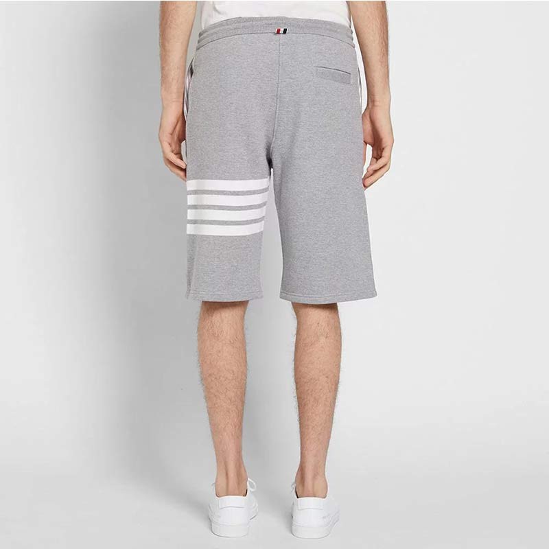 Purchase Thom Browne Pantalones Cortos Grises Clásicos a Rayas Estilo Primavera Relaxado MJQ012H-00535-068