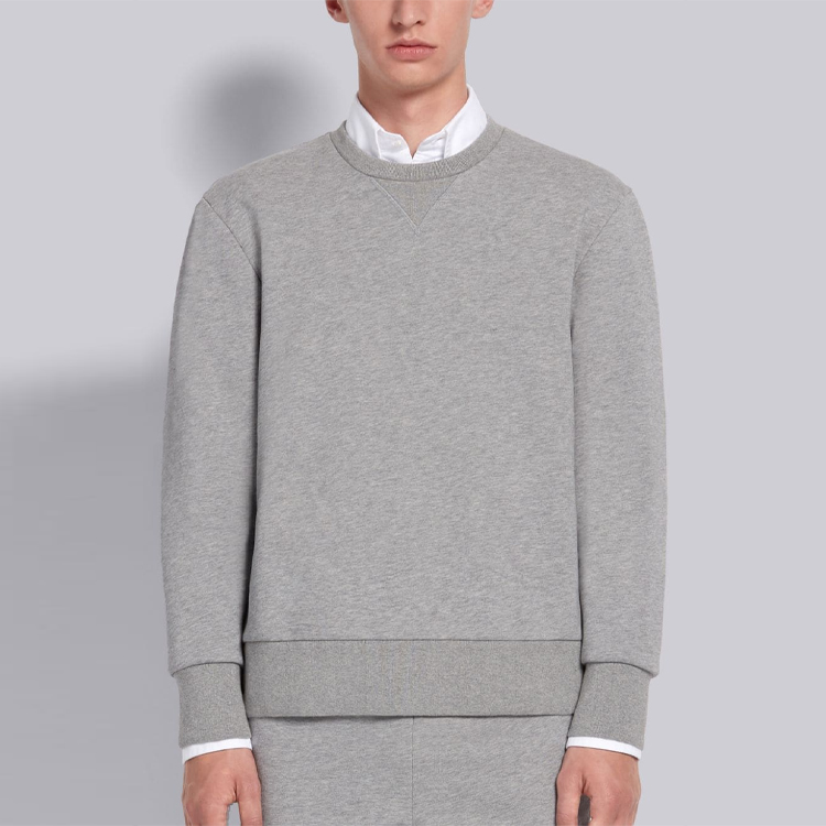 Shop Thom Browne Sweatshirt Abu-abu Katun Crewneck MJT267A-07065-055