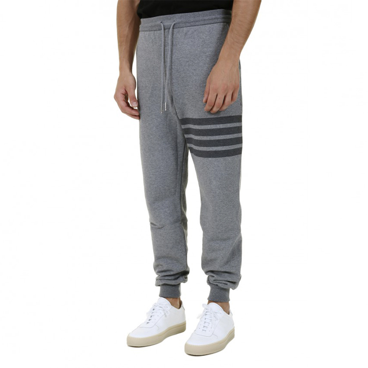 Purchase トムブラウン メンズ グレー 4ストライプ コットン ミッドウエスト ニットジョガー MJQ008A-06910-035