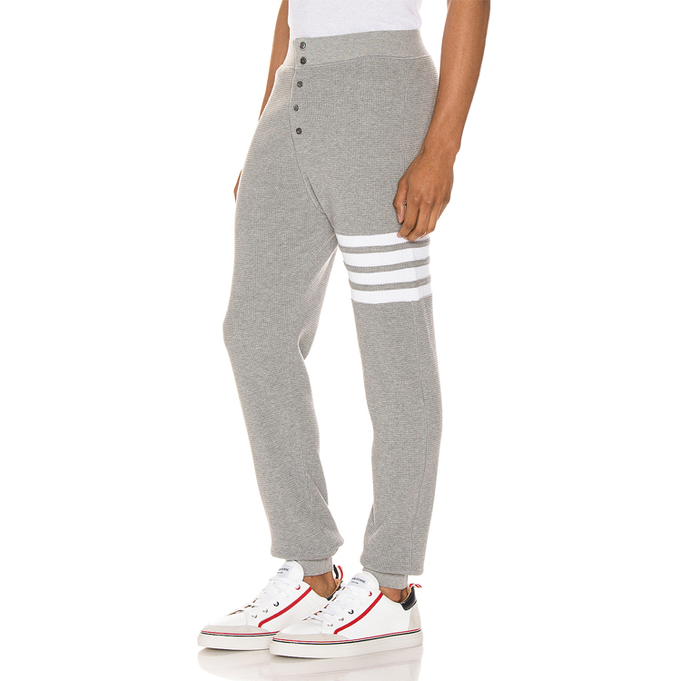 Details for Thom Browne 灰色四條紋針織運動褲 MJB012A-05802-035