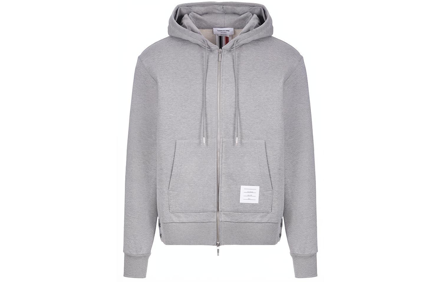 Thom Browne Grey Hoodie with Signature Stripes MJT153A-03377-055
