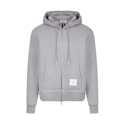 Thom Browne Grey Hoodie with Signature Stripes MJT153A-03377-055