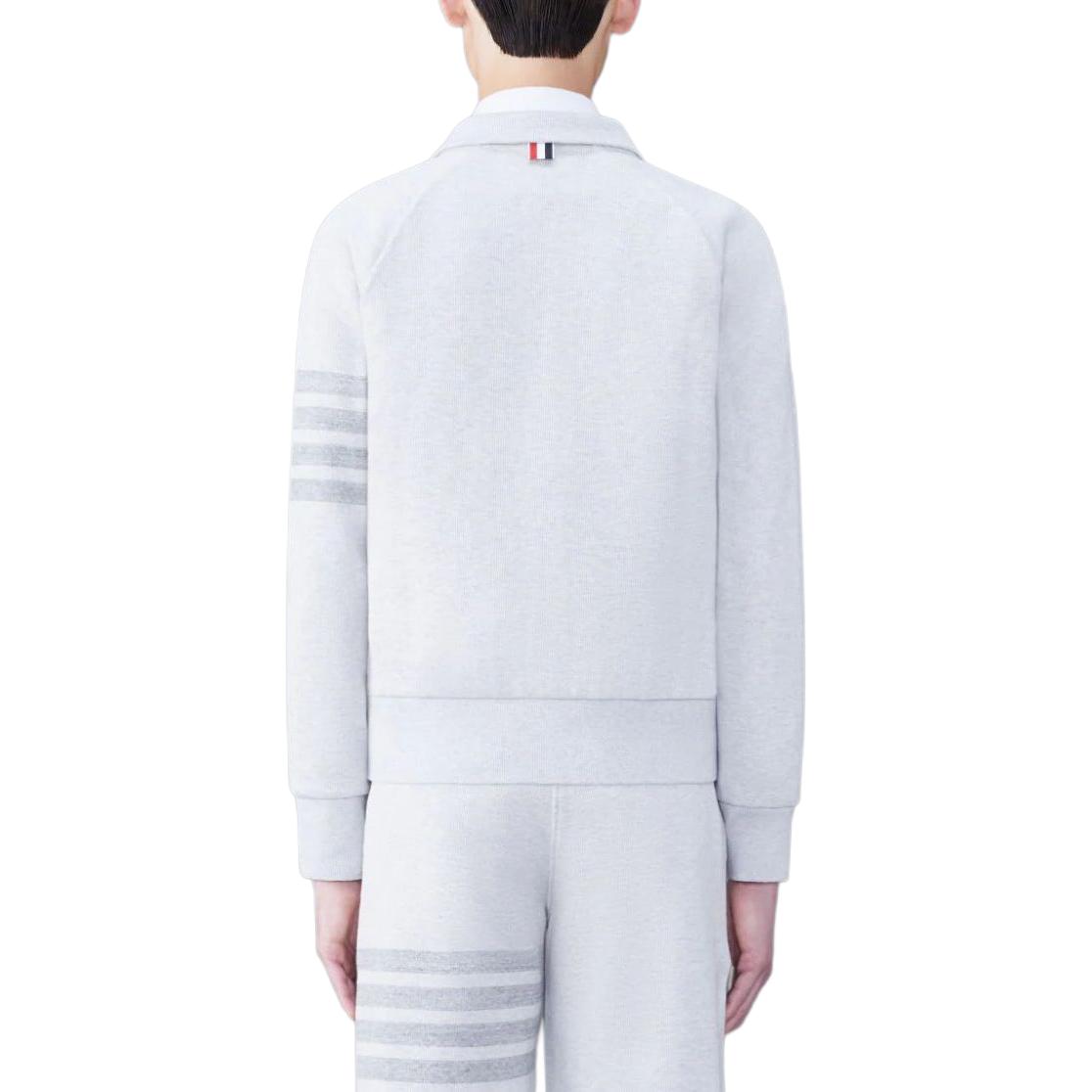 Shop 汤姆布朗灰色标志印花长袖纽扣卫衣 MJT412A-J0051-065