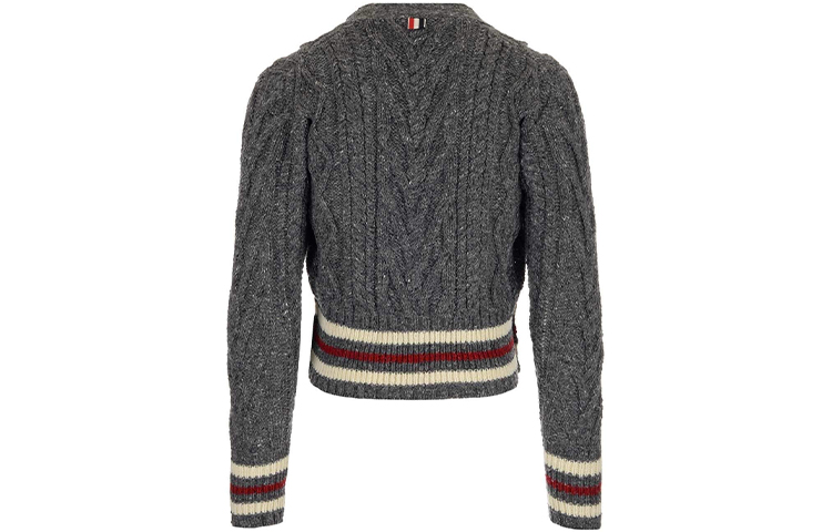 Lookbook Thom Browne Cardigan Sweater V-Neck Abu Mohair Tweed Striped. MKC289A-00278-035