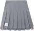 Order THOM BROWNE 灰色百褶迷你裙附標誌貼布 學院風回歸校園穿搭 FJK053A-06931-035