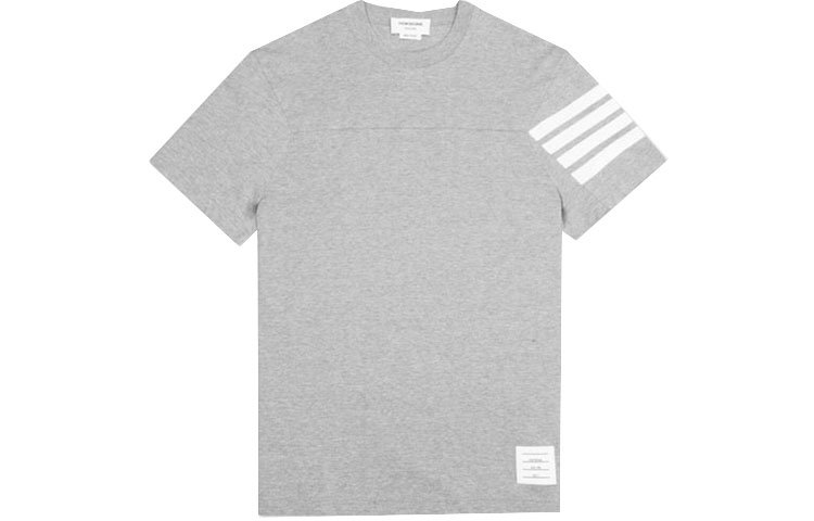 Thom Browne Grey Short-Sleeve T-Shirt with Four-Bar Stripe Summer Edition. MJS152A-06221-055 圖 2