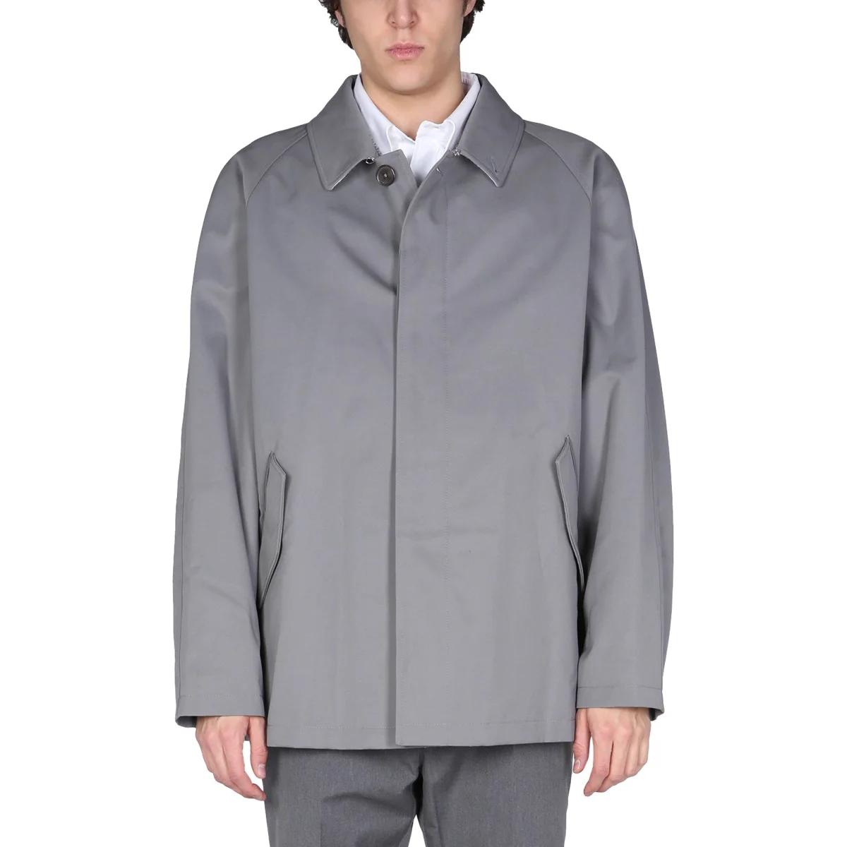 Thom Browne Grey Solid Color Loose Fit Casual Long Sleeve Jacket MJO153A-06111-035