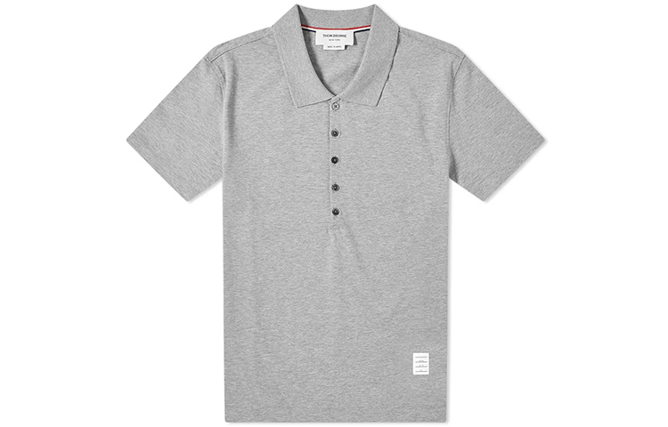 Order Thom Browne Polo Gris Logo Sólido Edición Verano Regreso a Clases MJP052A-00042-055