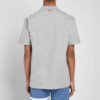 Shop Thom Browne 灰色純色商標POLO衫 夏季返校特別版 MJP052A-00042-055