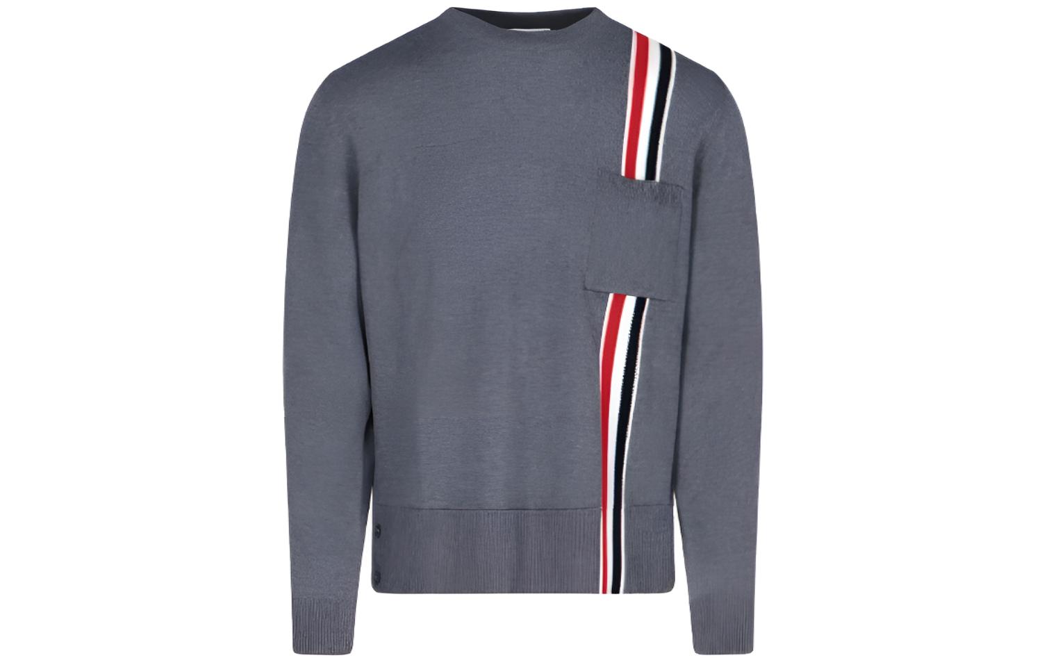 Thom Browne Grey Striped Casual Sweater MKA305A-00014-035