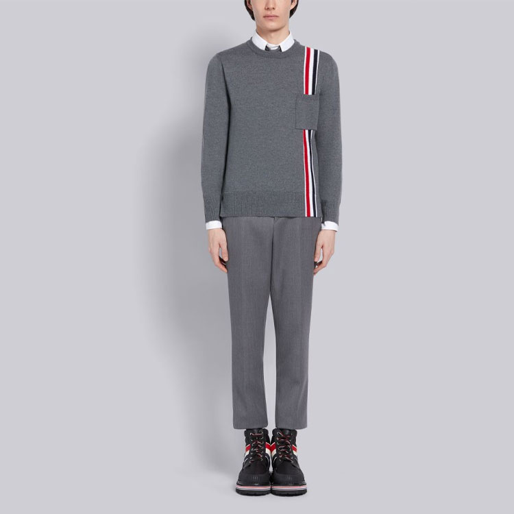 Thom Browne Grey Striped Casual Sweater MKA305A-00014-035 圖 4