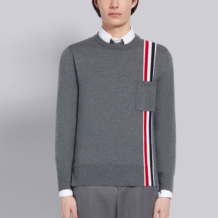 Thom Browne Grey Striped Casual Sweater MKA305A-00014-035 圖 5