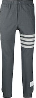 Thom Browne Grey Striped Chino Pants for Men - Fall Collection MTT012A-06146-035 Thom Browne Grey Striped Chino Pants for Men - Fall Collection MTT012A-06146-035