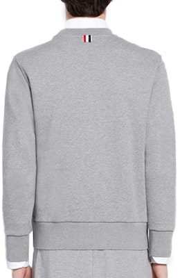 Thom Browne 灰色條紋棉質羅紋套頭衫 MJT234A-03377-055 Lookbook Thom Browne 灰色條紋棉質羅紋套頭衫 MJT234A-03377-055