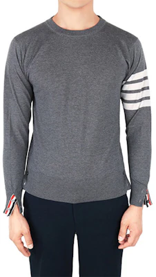 Sweater Lengan Panjang Bergaris Kelabu Thom Browne MKA002A-00014-038 Shop Sweater Lengan Panjang Bergaris Kelabu Thom Browne MKA002A-00014-038