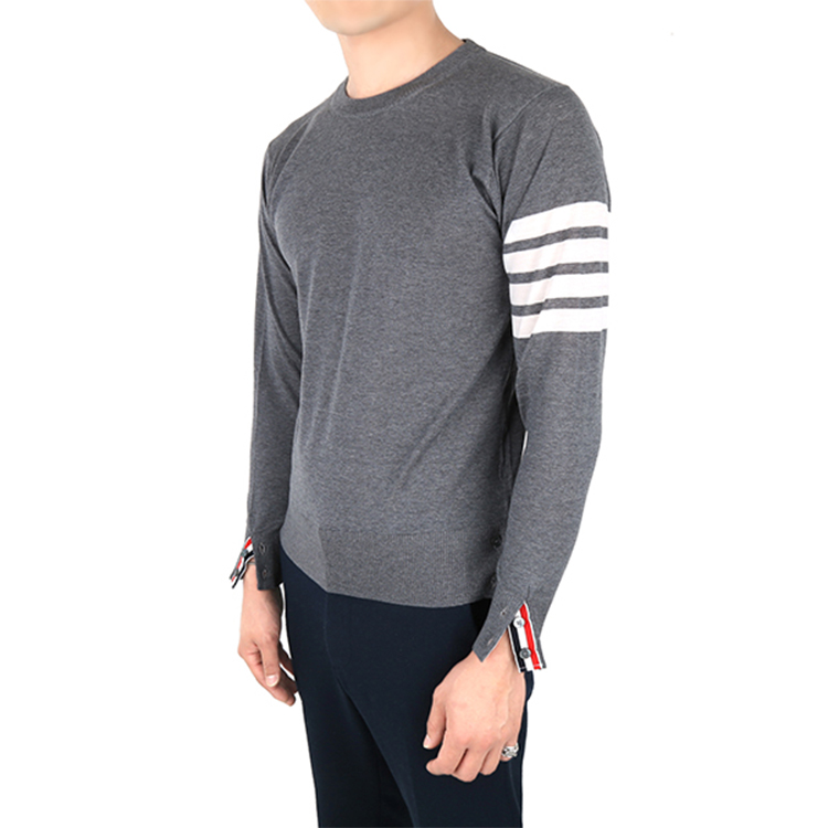 Details for Sweater Lengan Panjang Bergaris Kelabu Thom Browne MKA002A-00014-038