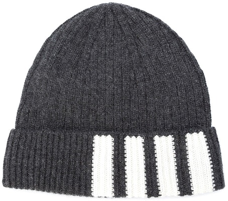 トムブラウン メンズ グレー ストライプ ニット ビーニー帽 MKH009A00011025 Buy トムブラウン メンズ グレー ストライプ ニット ビーニー帽 MKH009A00011025
