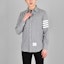 Shop THOM BROWNE 灰色條紋長袖襯衫 春季系列 MWL272E-00111-035