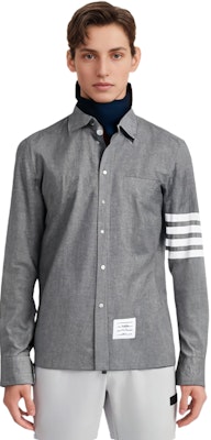 THOM BROWNE 灰色條紋長袖襯衫 春季系列 MWL272E-00111-035 Cheap THOM BROWNE 灰色條紋長袖襯衫 春季系列 MWL272E-00111-035