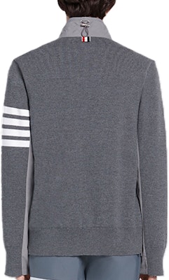 THOM BROWNE 灰色條紋羊毛尼龍飛行外套 MKJ060A-00014-055 Lookbook THOM BROWNE 灰色條紋羊毛尼龍飛行外套 MKJ060A-00014-055