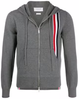 THOM BROWNE Grey Triple Stripe Hoodie Sweatshirt MKC287A-00014-035 THOM BROWNE Grey Triple Stripe Hoodie Sweatshirt MKC287A-00014-035