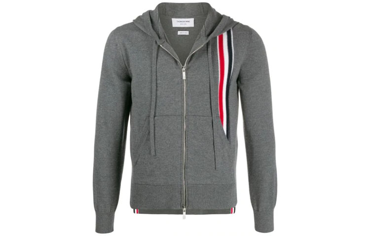 Order Sudadera con Capucha Gris de Triple Raya THOM BROWNE. MKC287A-00014-035